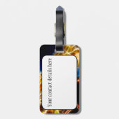 Saxophone-Fraktal Gepäckanhänger (Rückseite vertikal)