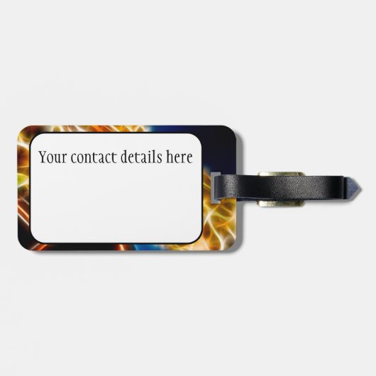 Saxophone-Fraktal Gepäckanhänger (Rückseite horizontal)