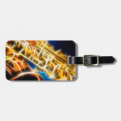 Saxophone - Fraktal Gepäckanhänger (Vorderseite horizontal)