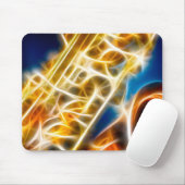 Saxophone - Fraktal Mousepad (Mit Mouse)