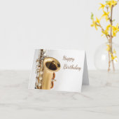 Saxophone Geburtstagskarte Karte (Gelbe Blume)