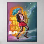Saxophone Girl - Bold Notes, Wild Heart Poster (Vorne)