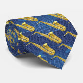 Saxophone Guitar Krawatte (Gerollt)