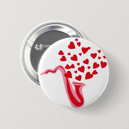 Saxophone Hearts Button (Vorne & Hinten)