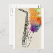 Saxophone Heilung Postkarte (Vorne/Hinten)