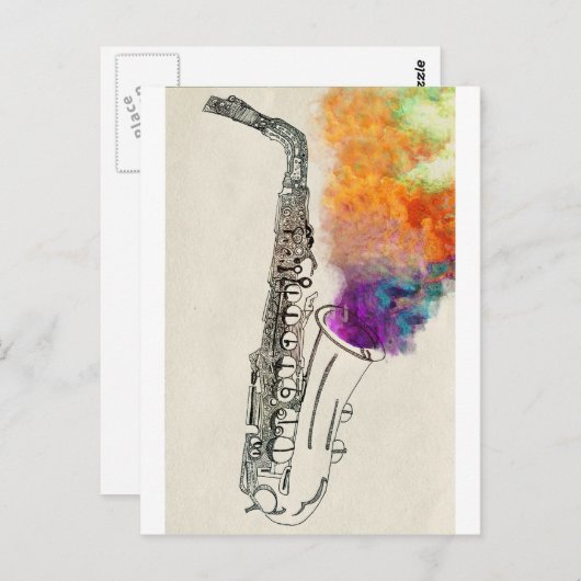 Saxophone Heilung Postkarte (Vorne/Hinten)