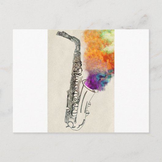 Saxophone Heilung Postkarte (Vorderseite)