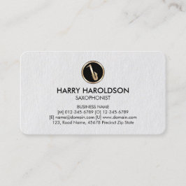 Saxophone Icon Saxophonist Premium Business Card Visitenkarte