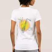 Saxophone Illustration Cool Moderne Kunst Saxophon T-Shirt (Rückseite)
