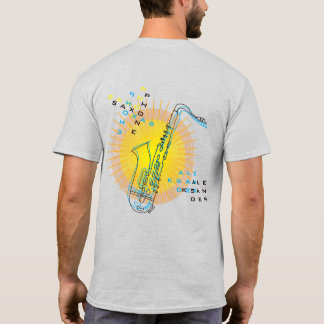Saxophone Illustration Cool Moderne Kunst Saxophon T-Shirt
