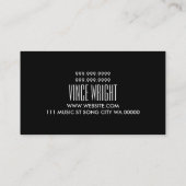 Saxophone Instructor Music Studio Business Card Visitenkarte (Rückseite)