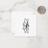 Saxophone Instrument Music Jazz Cat Post-it Notes Mitteilungskarte (Vorderseite/Rückseite Beispiel)