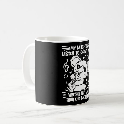 Saxophone Koala Jazz Saxophone Player Kaffeetasse (Vorderseite Links)