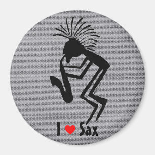 Saxophone Kokopelli - Talking Canyons, New Mexico Magnet