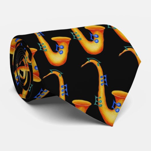 Saxophone-Krawatte Krawatte (Gerollt)