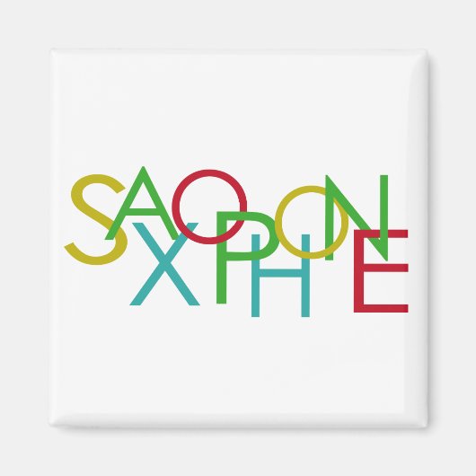 SAXOPHONE Letters Magnet (Vorne)