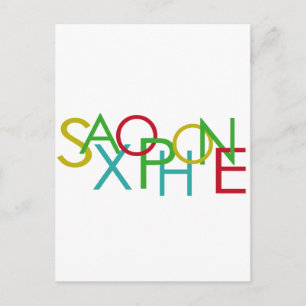 SAXOPHONE Letters Postkarte