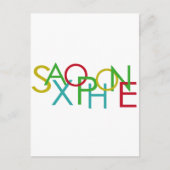 SAXOPHONE Letters Postkarte (Vorderseite)