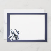 Saxophone Music Danke, dass Sie eine Flachkarte ha Dankeskarte (Rückseite)