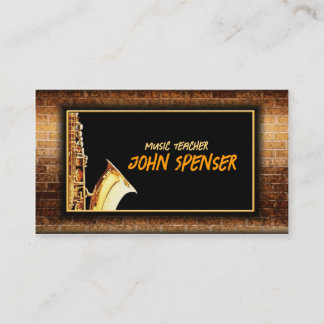 Saxophone Music Gentleman Club Card Visitenkarte