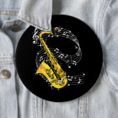 Saxophone Music Jazz Saxophon Button (Beispiel)