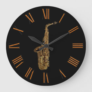 Saxophone Music-lover's Wall Clock Große Wanduhr