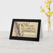 Saxophone Music Quote Grußkarten Karte (Gelbe Blume)