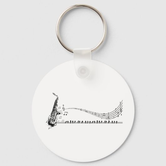 Saxophone Music Schlüsselanhänger (Vorderseite)