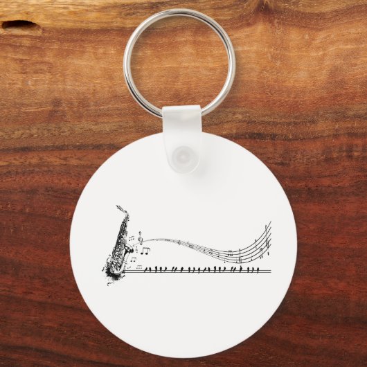 Saxophone Music Schlüsselanhänger (Vorderseite)