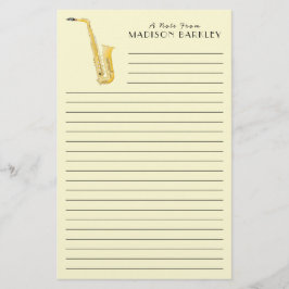 Saxophone Music Teacher Briefpapier