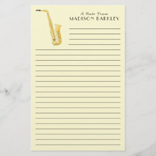 Saxophone Music Teacher Briefpapier