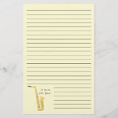 Saxophone Music Teacher Briefpapier (Rückseite)