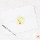 Saxophone Music Teacher Runder Aufkleber (Umschlag)