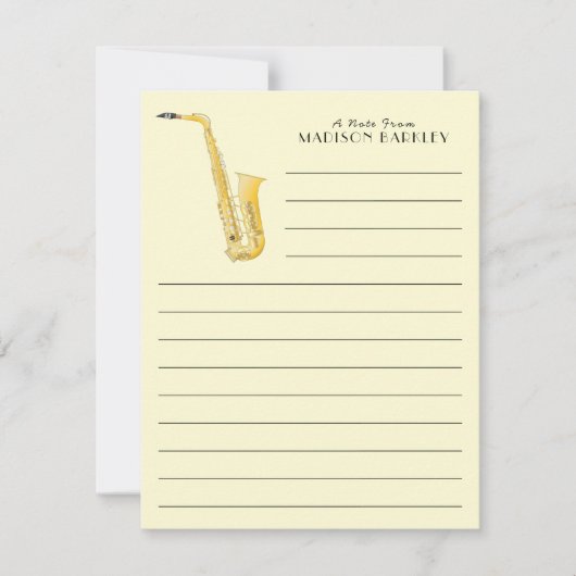 Saxophone Musician Band Lehrer Danke Karte (Vorderseite)