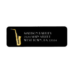 Saxophone Musician Band Teacher Label