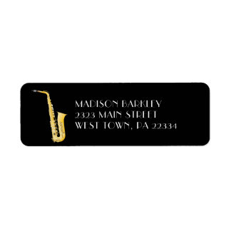 Saxophone Musician Band Teacher Label