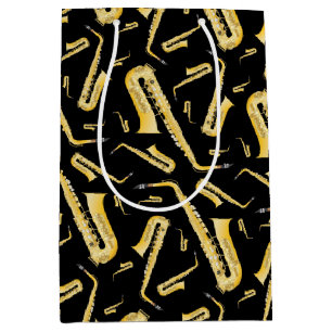 Saxophone Musician Band Teacher Medium Geschenktas Mittlere Geschenktüte