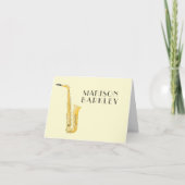 Saxophone Musician Band Teacher Note Card (Vorderseite)