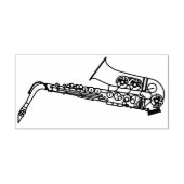Saxophone Musician Band Teacher Rubber Stamp Gummistempel (Prägung)