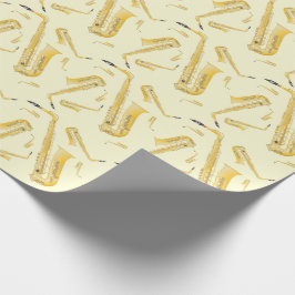 Saxophone Musician Band Teacher Wrapping Paper Geschenkpapier