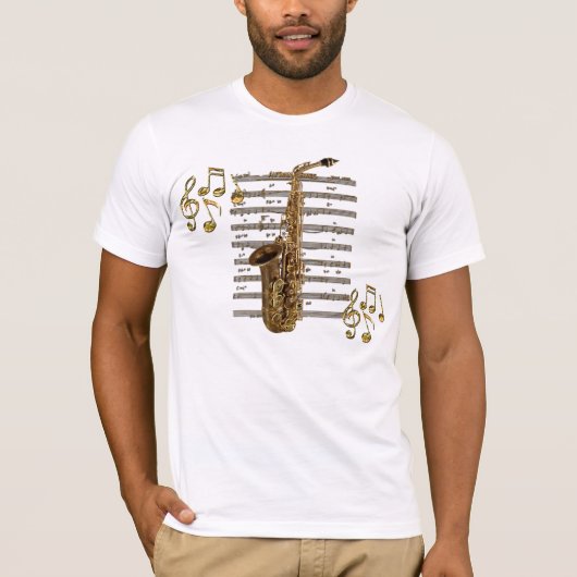 SAXOPHONE Musician Music Lover T - Shirt (Vorderseite)