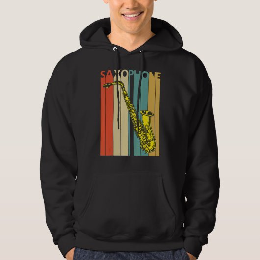 Saxophone Musikinstrument Hoodie (Vorderseite)