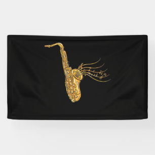 Saxophone Musiknote Jazz Musiker Saxophonist Banner