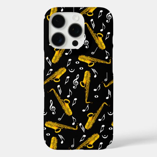 Saxophone Musiknote Pattern Case-Mate iPhone Hülle (Rückseite)