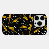 Saxophone Musiknote Pattern Case-Mate iPhone Hülle (Rückseite (Horizontal))