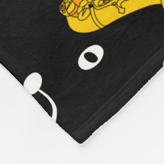 Saxophone Musiknote Pattern Fleecedecke (Ecke)