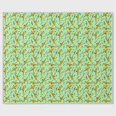 Saxophone Musiknote Pattern Geschenkpapier (Flach)