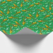 Saxophone Musiknote Pattern Geschenkpapier (Ecke)