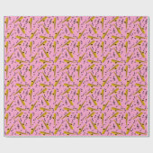 Saxophone Musiknote Pattern Geschenkpapier (Flach)