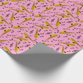 Saxophone Musiknote Pattern Geschenkpapier (Ecke)